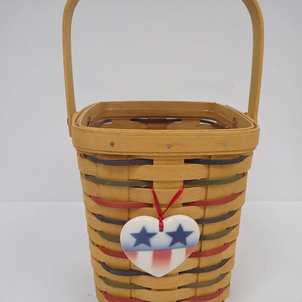 Vintage Longaberger Woven Traditions Large Peg Basket